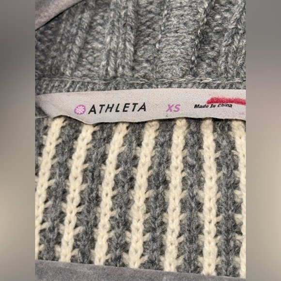 Athleta Sierra wool and cashmere knit cardigan sweater tweed pattern XS EUC - Picture 4 of 8